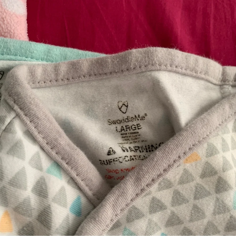 Lot of 3 Swaddles Wearable Blanket Sleep Sack Baby Girl Size 3 6 Months Large